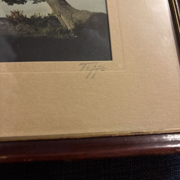 2 Vintage 1950s Framed Signed Arthur Tefft Photographs Lake Pleasant NY New York - Picture 4 of 10